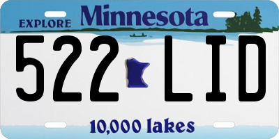 MN license plate 522LID