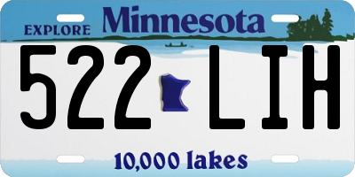 MN license plate 522LIH