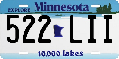 MN license plate 522LII