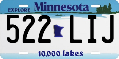 MN license plate 522LIJ