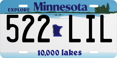 MN license plate 522LIL