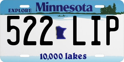 MN license plate 522LIP