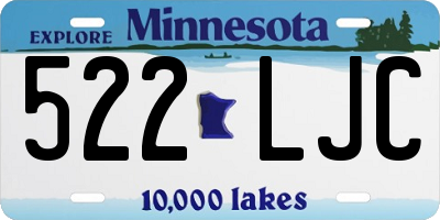 MN license plate 522LJC