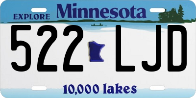MN license plate 522LJD