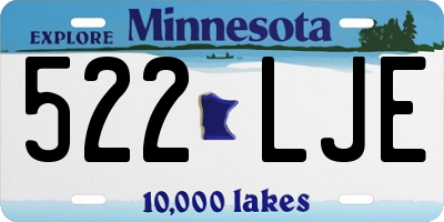 MN license plate 522LJE