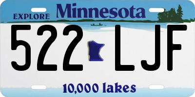 MN license plate 522LJF