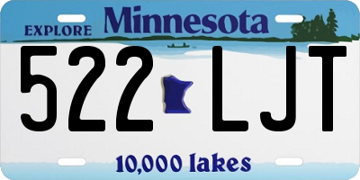 MN license plate 522LJT