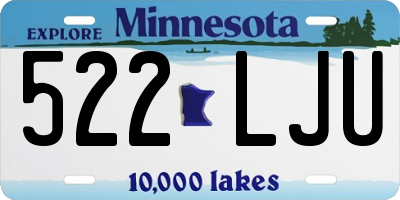 MN license plate 522LJU