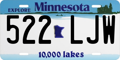 MN license plate 522LJW