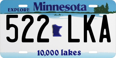 MN license plate 522LKA