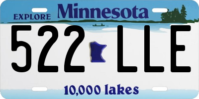 MN license plate 522LLE