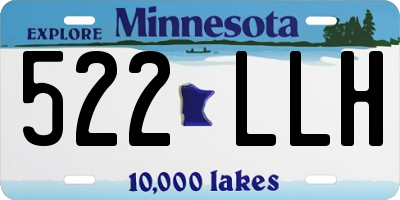 MN license plate 522LLH