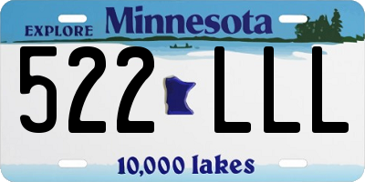 MN license plate 522LLL