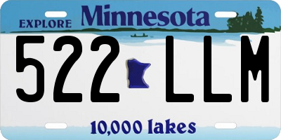 MN license plate 522LLM