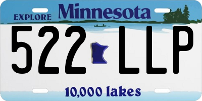 MN license plate 522LLP