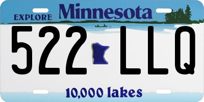 MN license plate 522LLQ