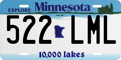 MN license plate 522LML