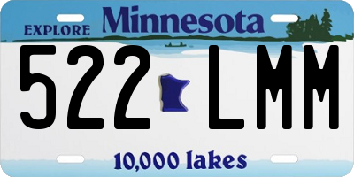 MN license plate 522LMM