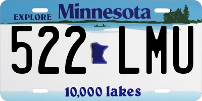 MN license plate 522LMU