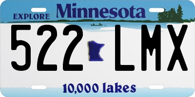 MN license plate 522LMX