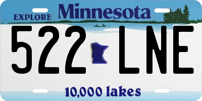 MN license plate 522LNE