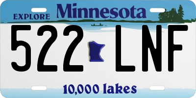 MN license plate 522LNF