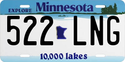 MN license plate 522LNG