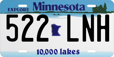 MN license plate 522LNH