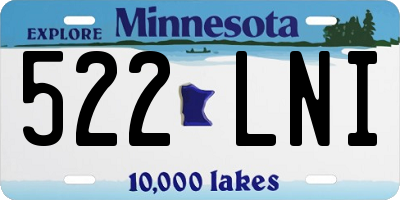 MN license plate 522LNI