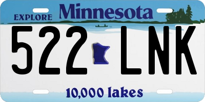 MN license plate 522LNK