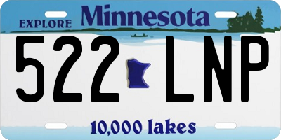 MN license plate 522LNP