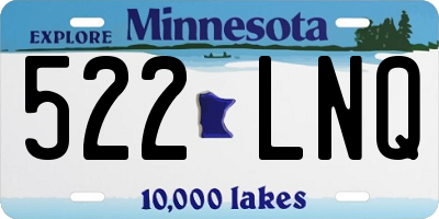 MN license plate 522LNQ