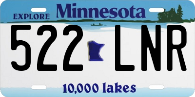 MN license plate 522LNR