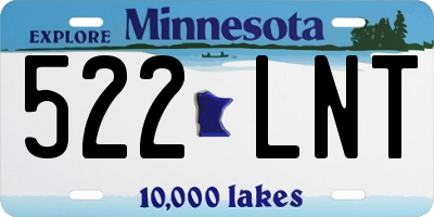 MN license plate 522LNT