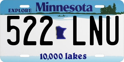 MN license plate 522LNU