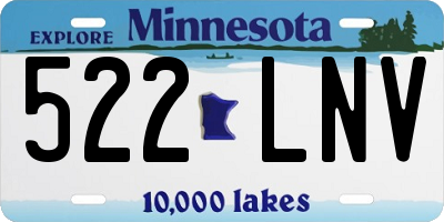 MN license plate 522LNV