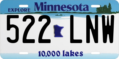 MN license plate 522LNW