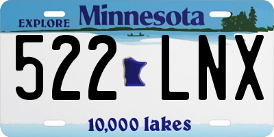 MN license plate 522LNX