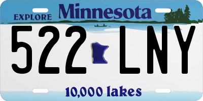 MN license plate 522LNY