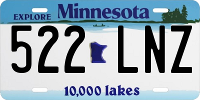 MN license plate 522LNZ