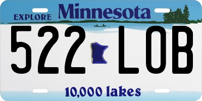 MN license plate 522LOB
