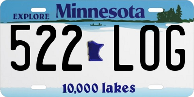 MN license plate 522LOG