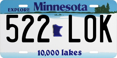 MN license plate 522LOK