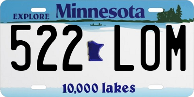 MN license plate 522LOM