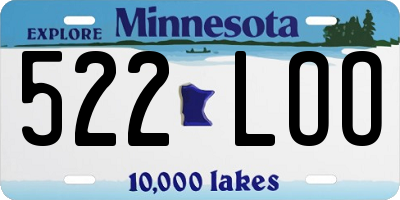 MN license plate 522LOO