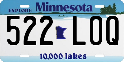 MN license plate 522LOQ
