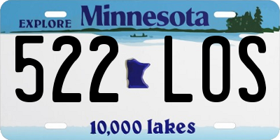 MN license plate 522LOS