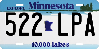 MN license plate 522LPA