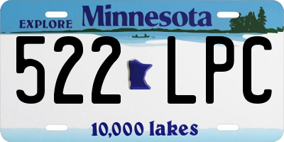 MN license plate 522LPC