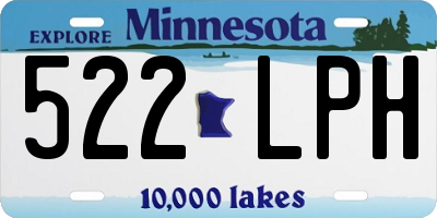 MN license plate 522LPH